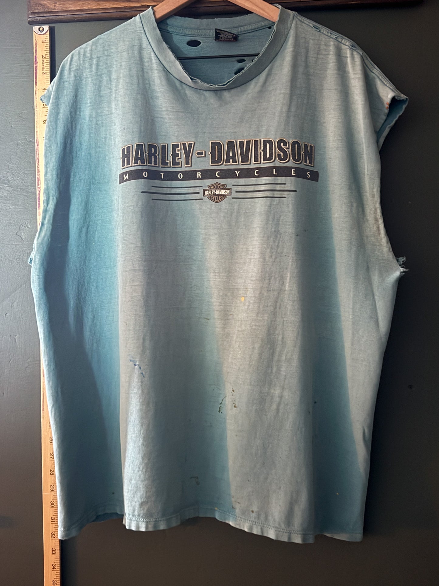 Thrashed Harley Davidson Cut Sleeveless Tee | Vintage