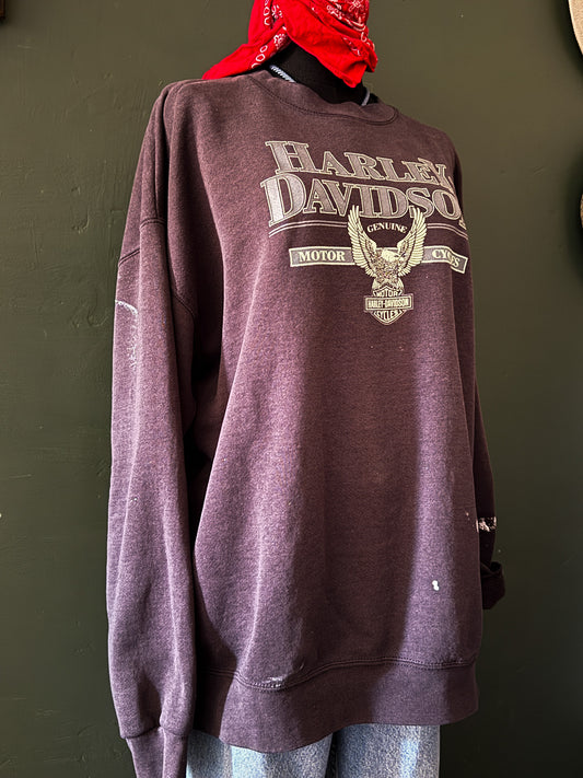 Harley Davidson Sweatshirt Distressed | Vintage