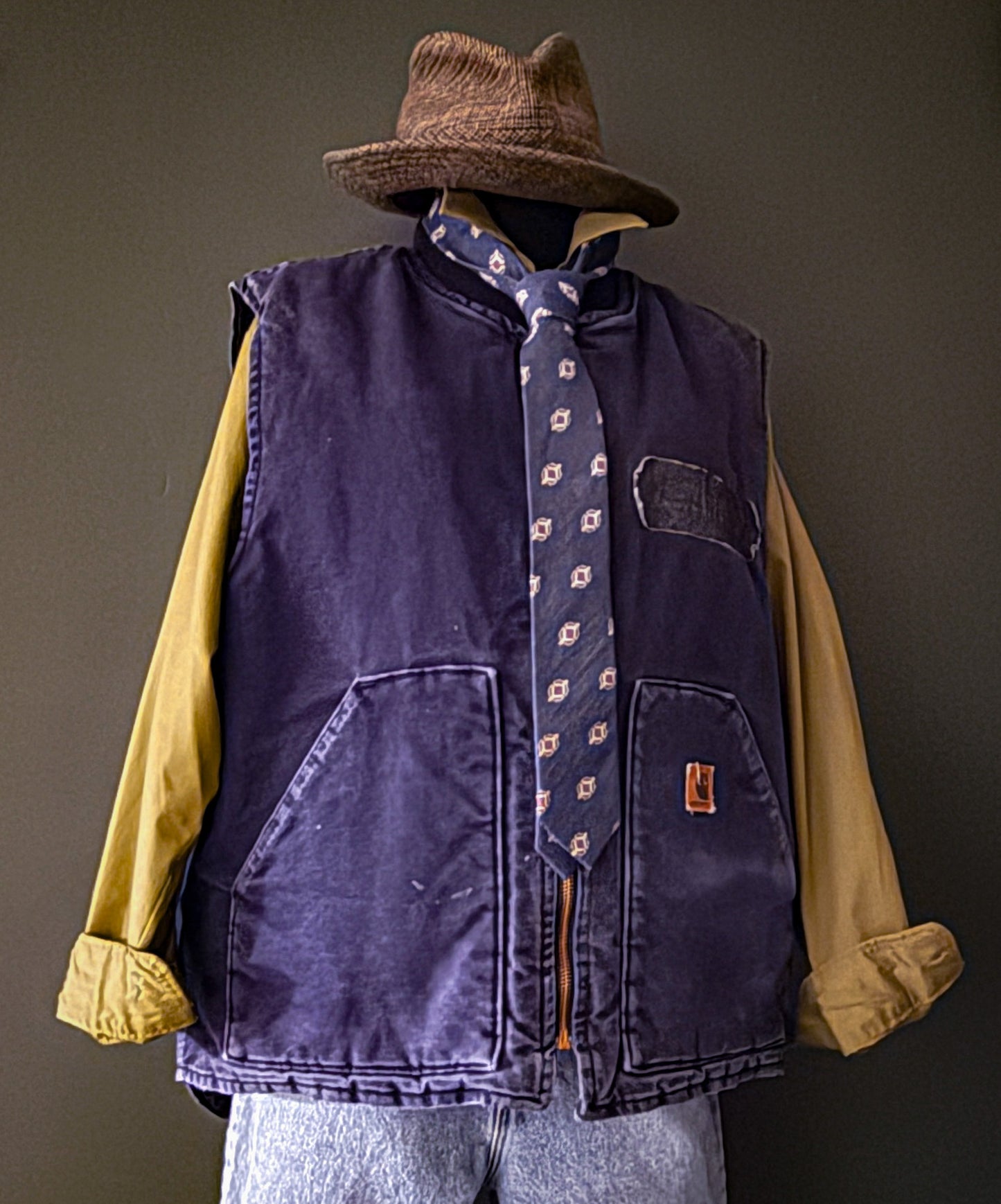 Carhartt Vest Navy Blue | Vintage