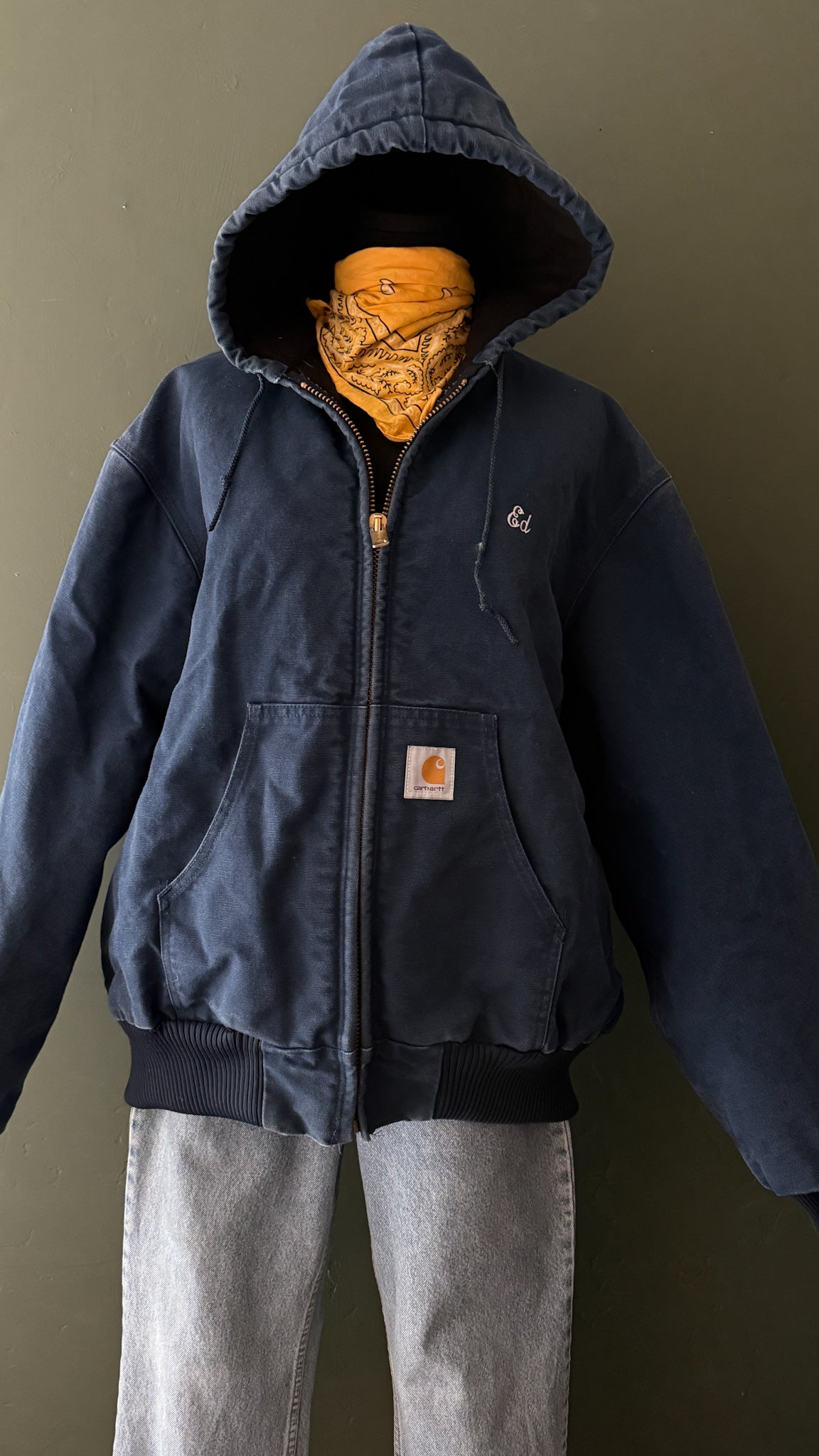 Carhartt Jacket Navy Blue Hooded| Vintage