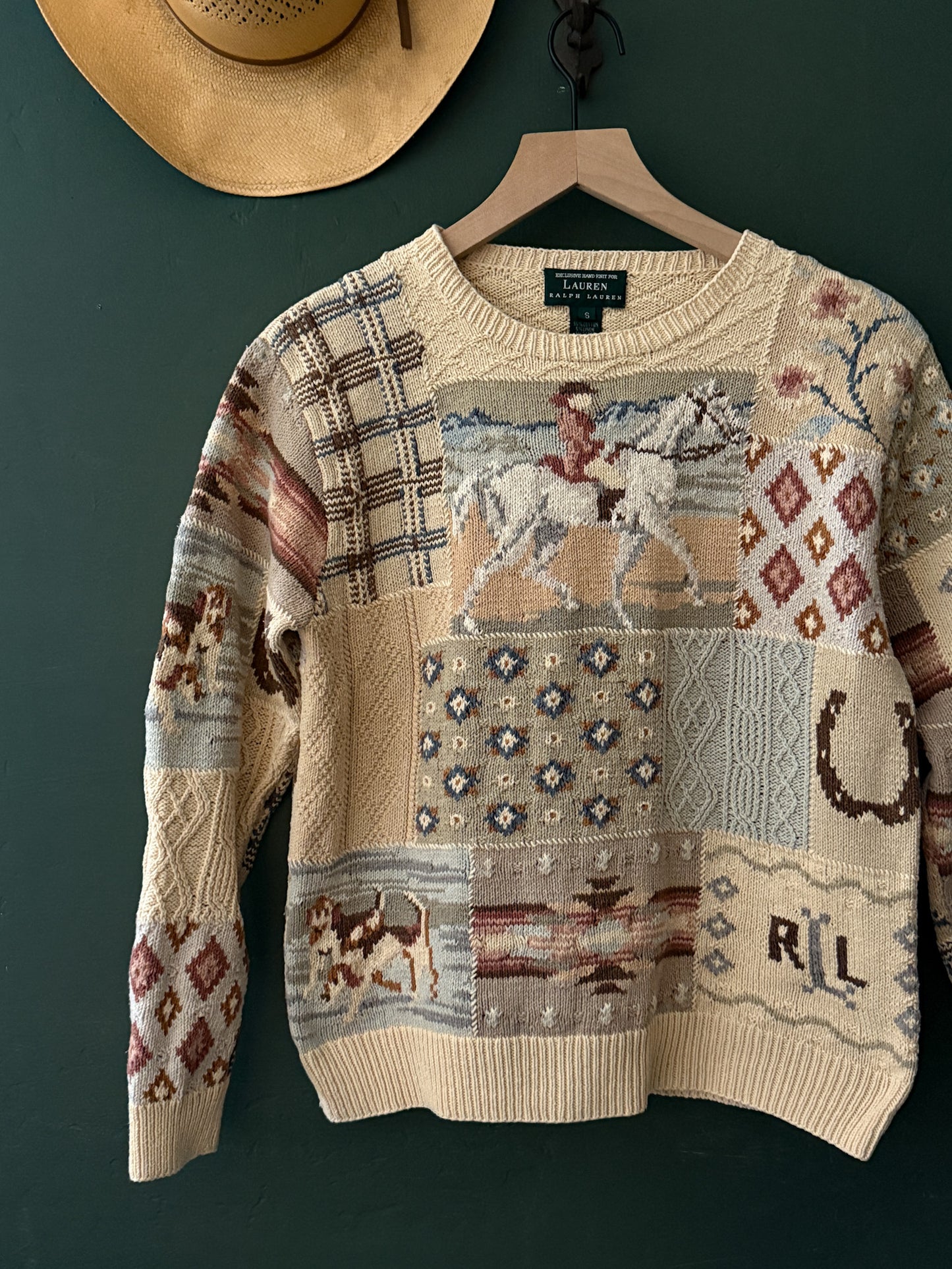 Ralph Lauren Patchwork Sweater | Vintage