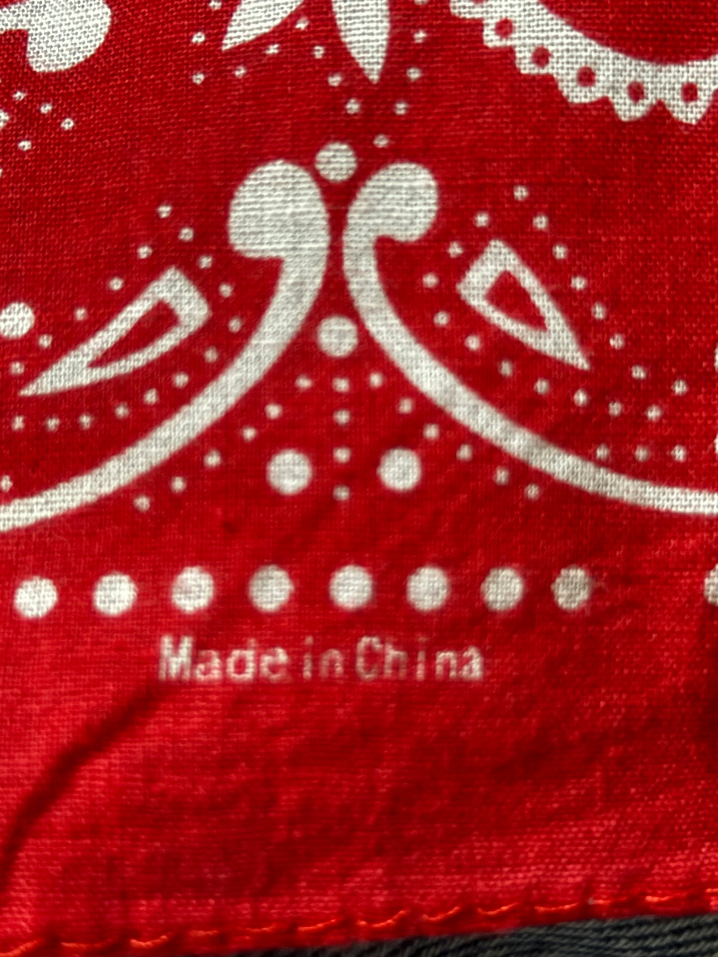 Vintage Red and White Bandana -003