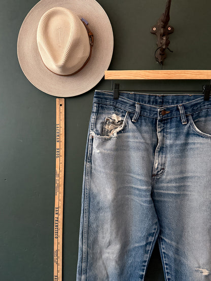 thrashed rustler denim | vintage