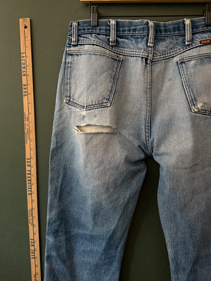 thrashed rustler denim | vintage