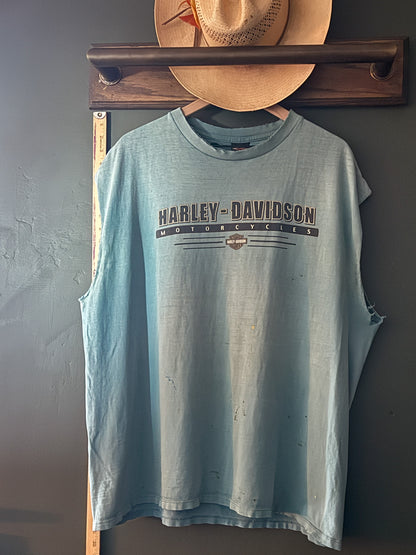 Thrashed Harley Davidson Cut Sleeveless Tee | Vintage