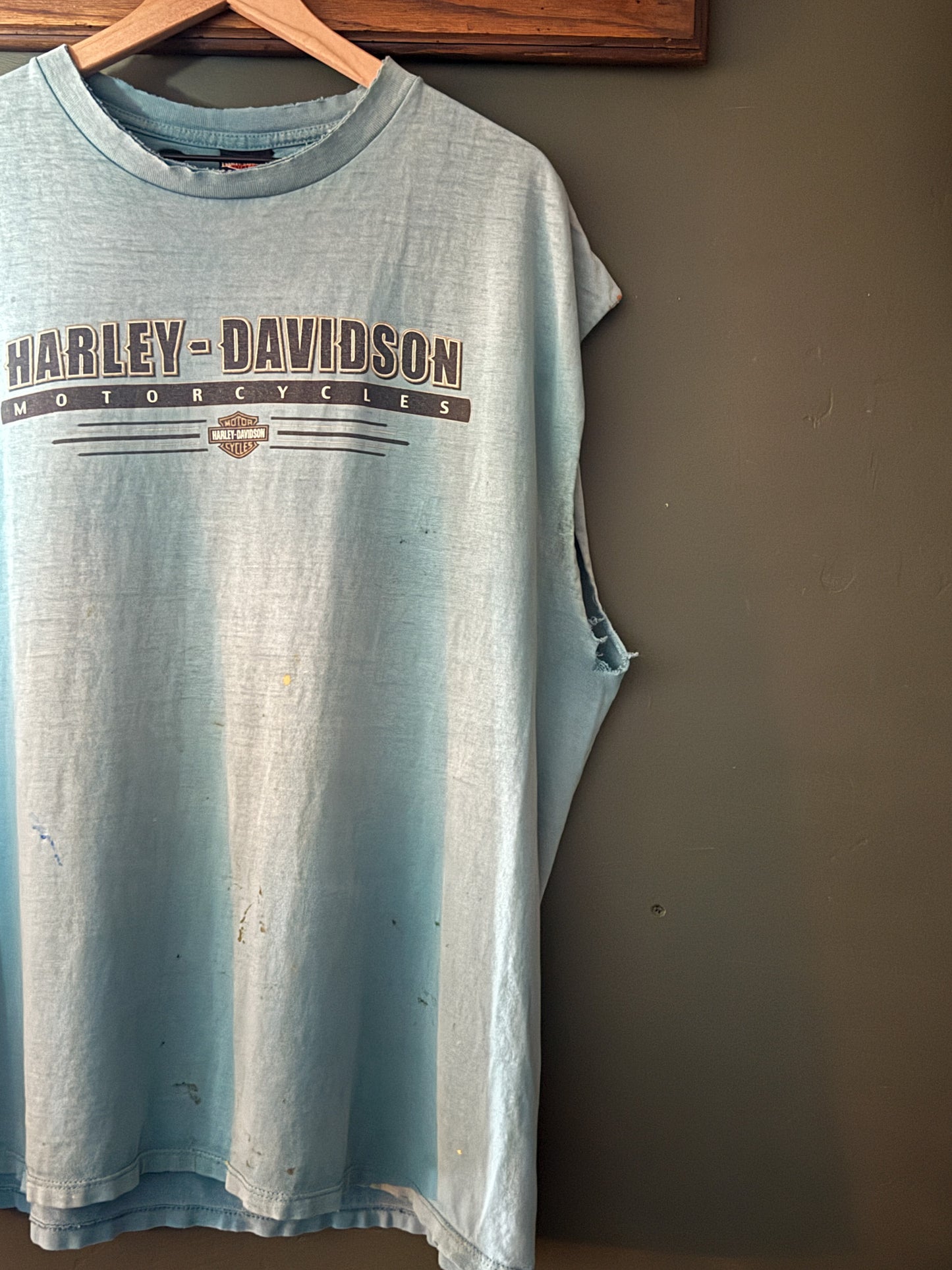 Thrashed Harley Davidson Cut Sleeveless Tee | Vintage