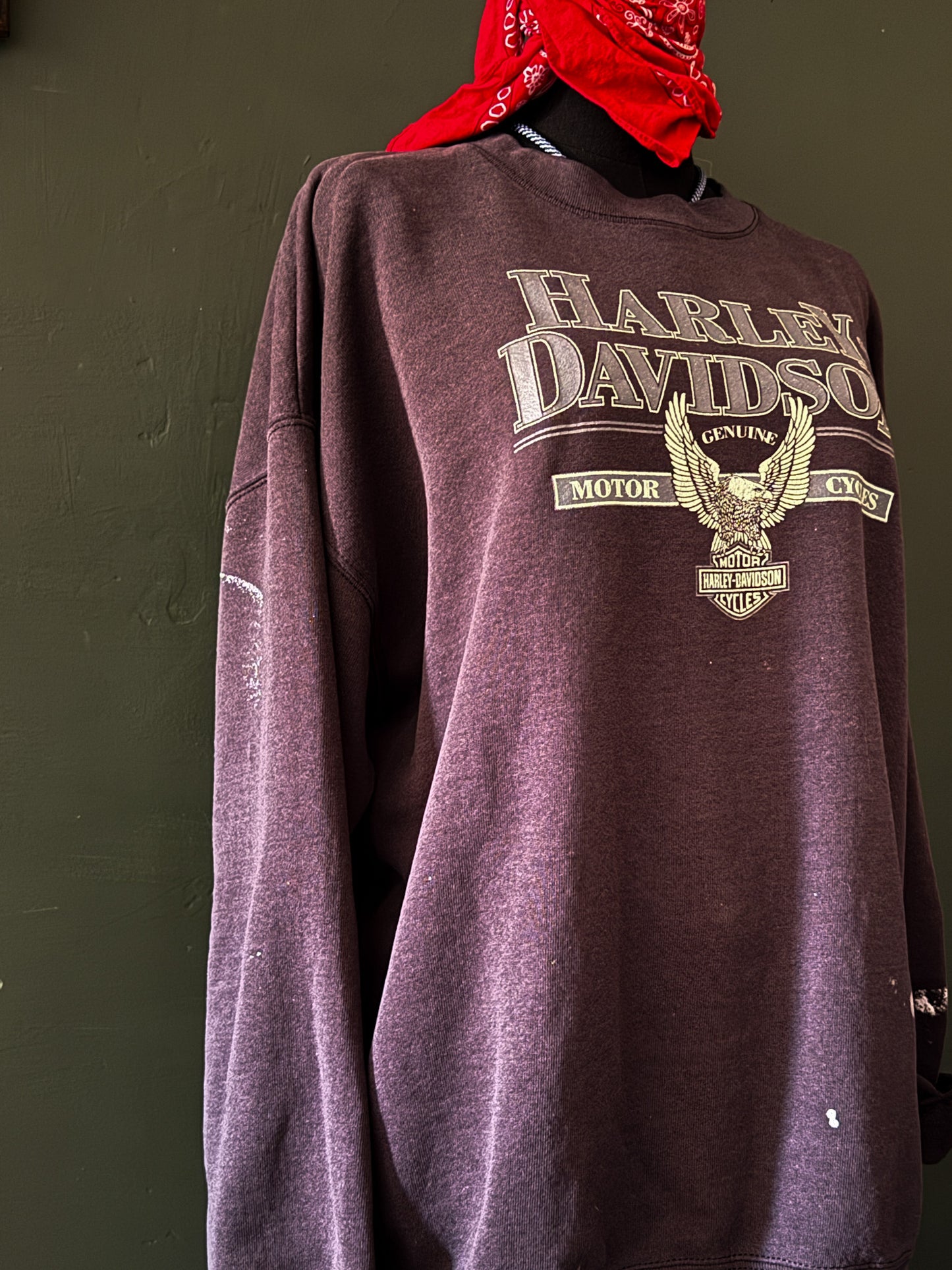 Harley Davidson Sweatshirt Distressed | Vintage