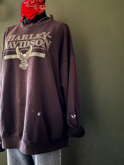 Harley Davidson Sweatshirt Distressed | Vintage