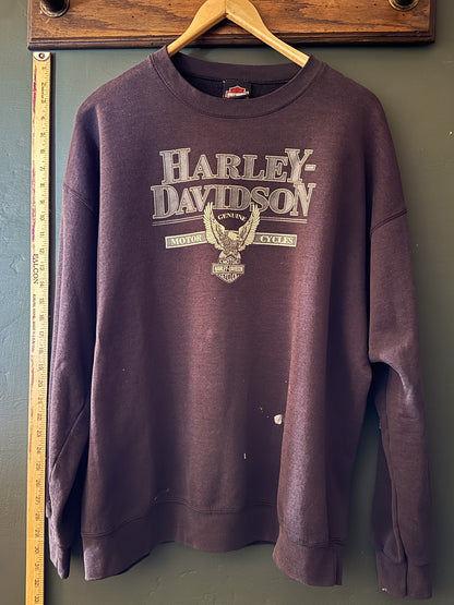 Harley Davidson Sweatshirt Distressed | Vintage