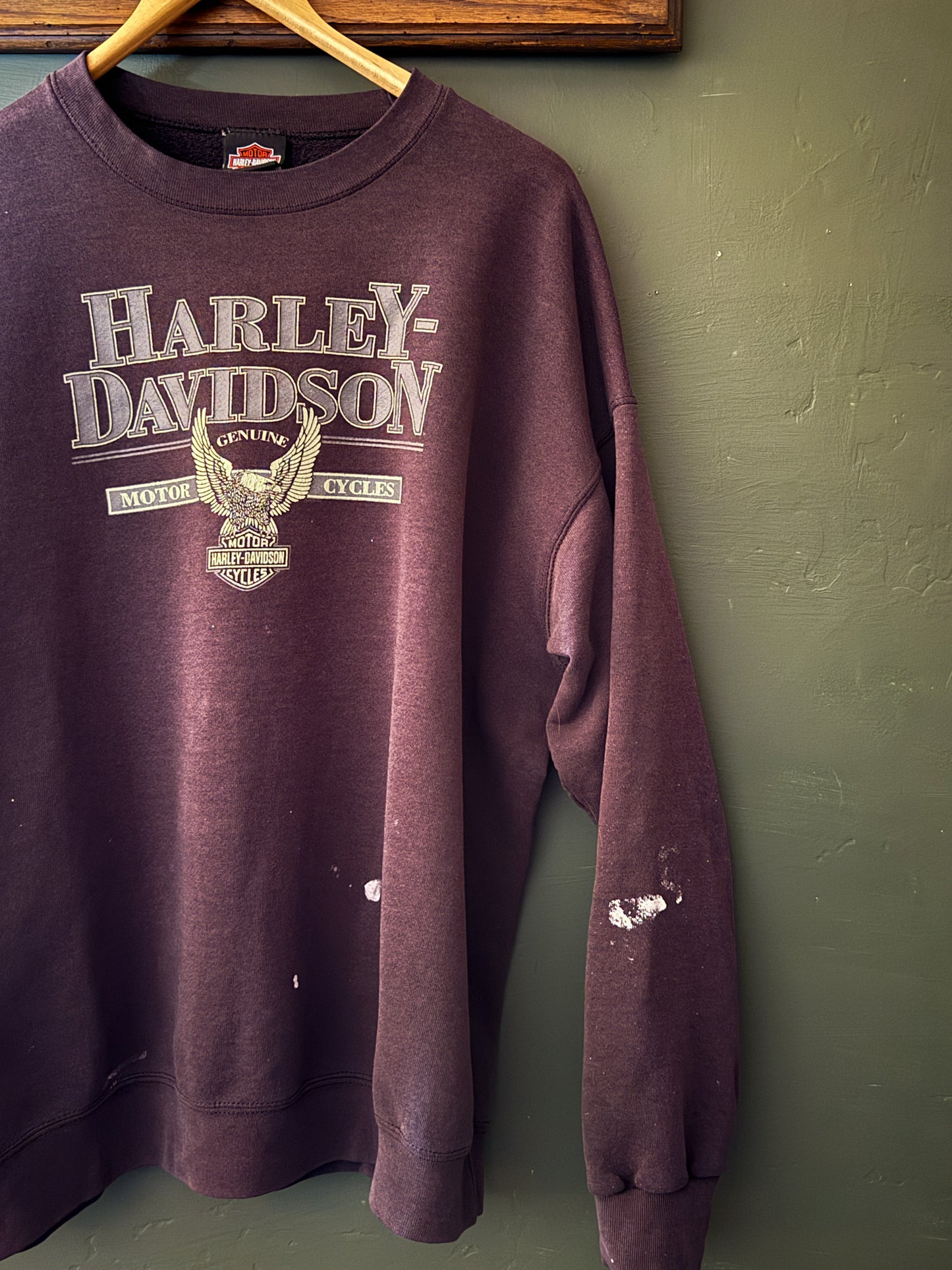 Harley Davidson Sweatshirt Distressed | Vintage