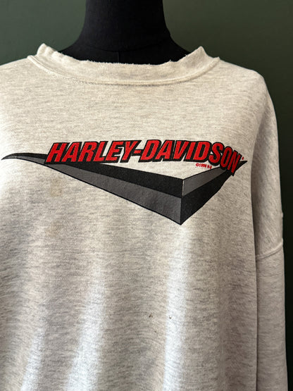 Distressed Harley Davidson Sweatshirt | Vintage 1998