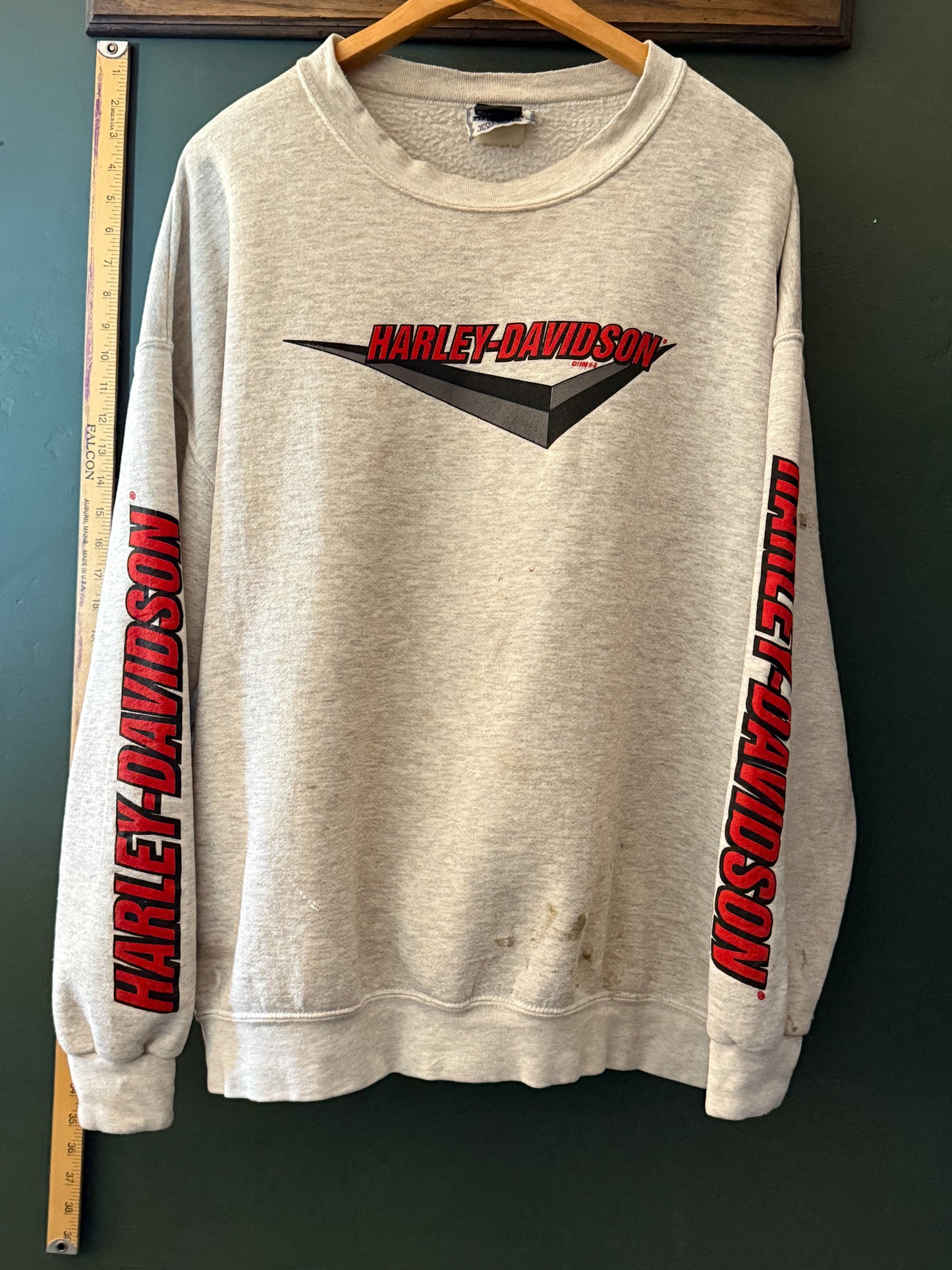 Distressed Harley Davidson Sweatshirt | Vintage 1998