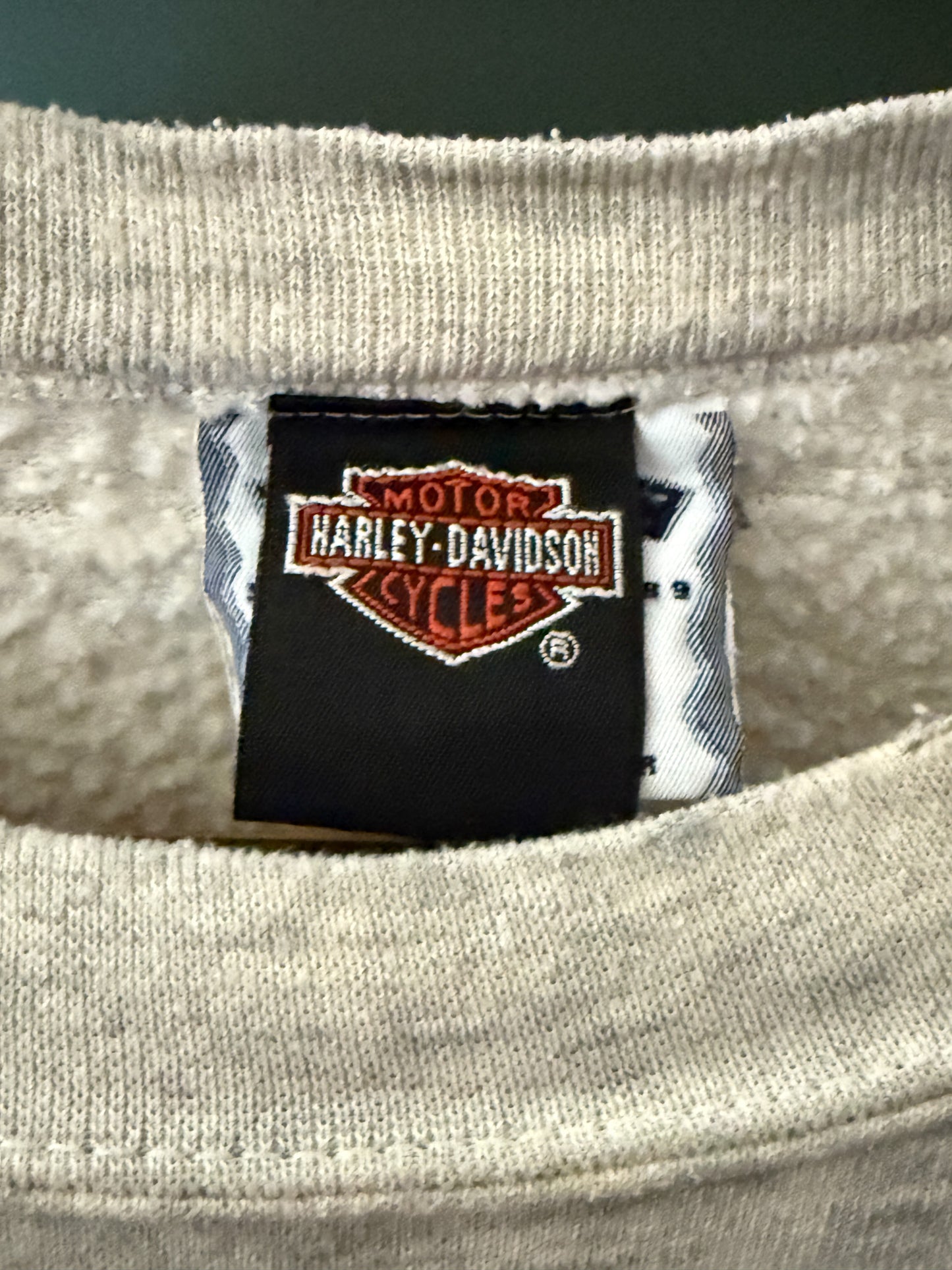 Distressed Harley Davidson Sweatshirt | Vintage 1998