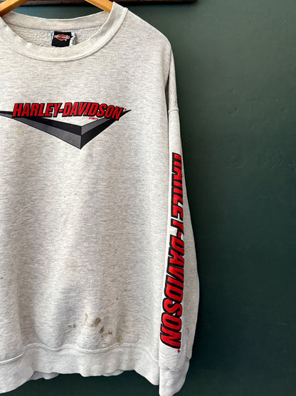 Distressed Harley Davidson Sweatshirt | Vintage 1998