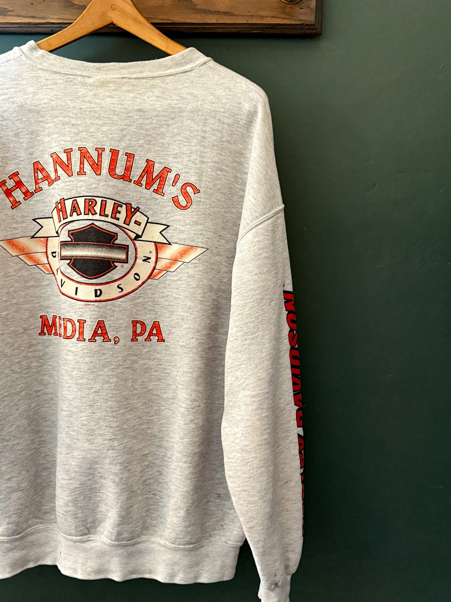 Distressed Harley Davidson Sweatshirt | Vintage 1998
