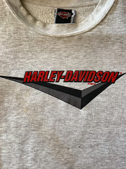 Distressed Harley Davidson Sweatshirt | Vintage 1998
