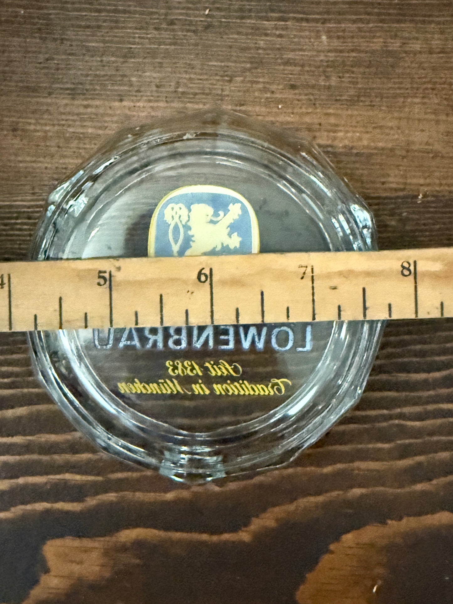 Löwenbräu Glass Ashtray | Vintage Barware