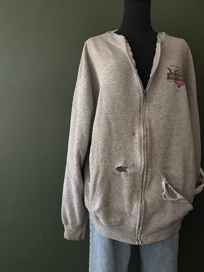 Rare Harley Davidson Hoodless Zip-Up 2000 | Vintage