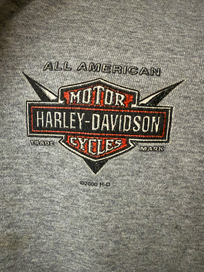 Rare Harley Davidson Hoodless Zip-Up 2000 | Vintage