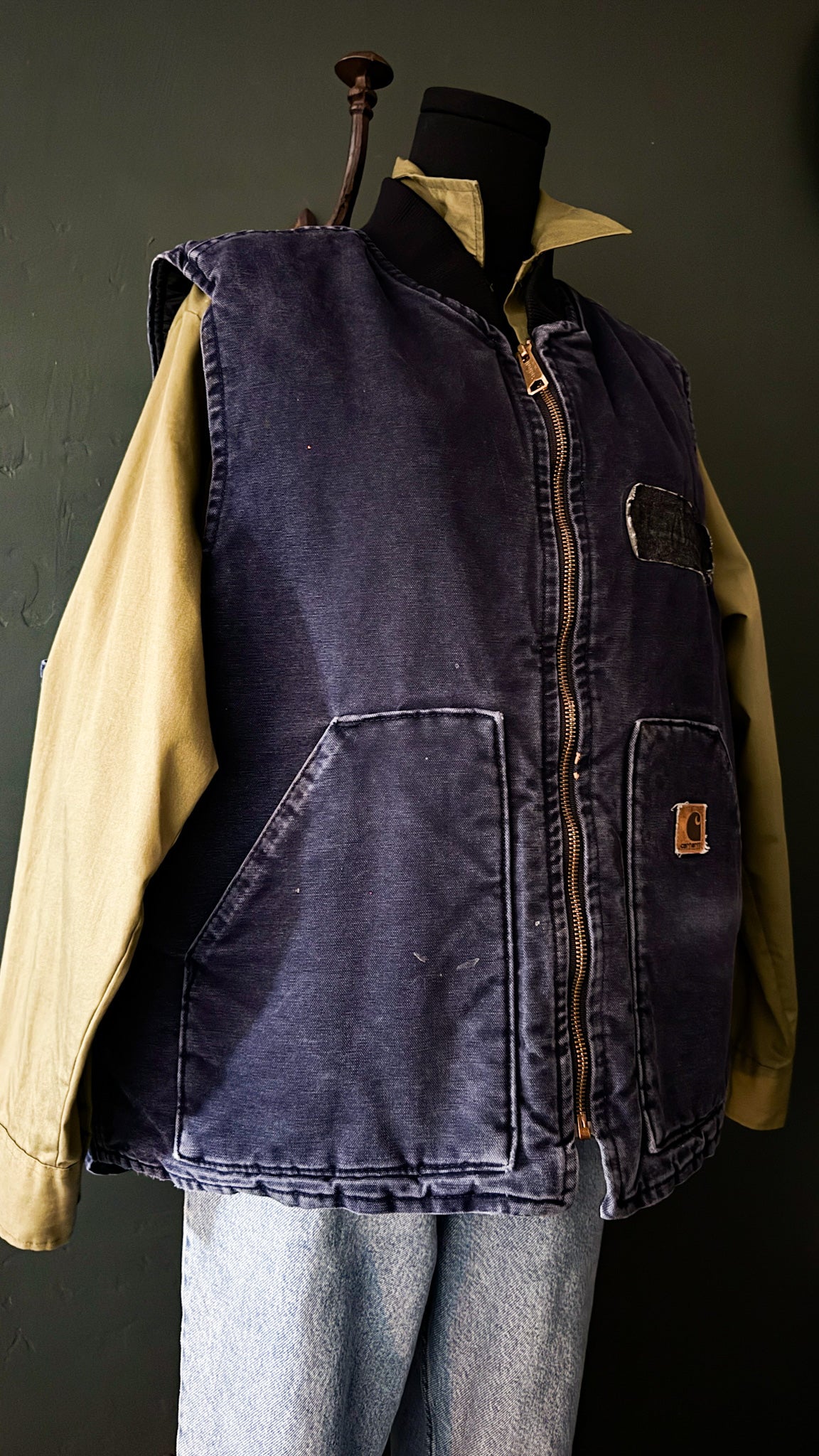 Carhartt Vest Navy Blue | Vintage