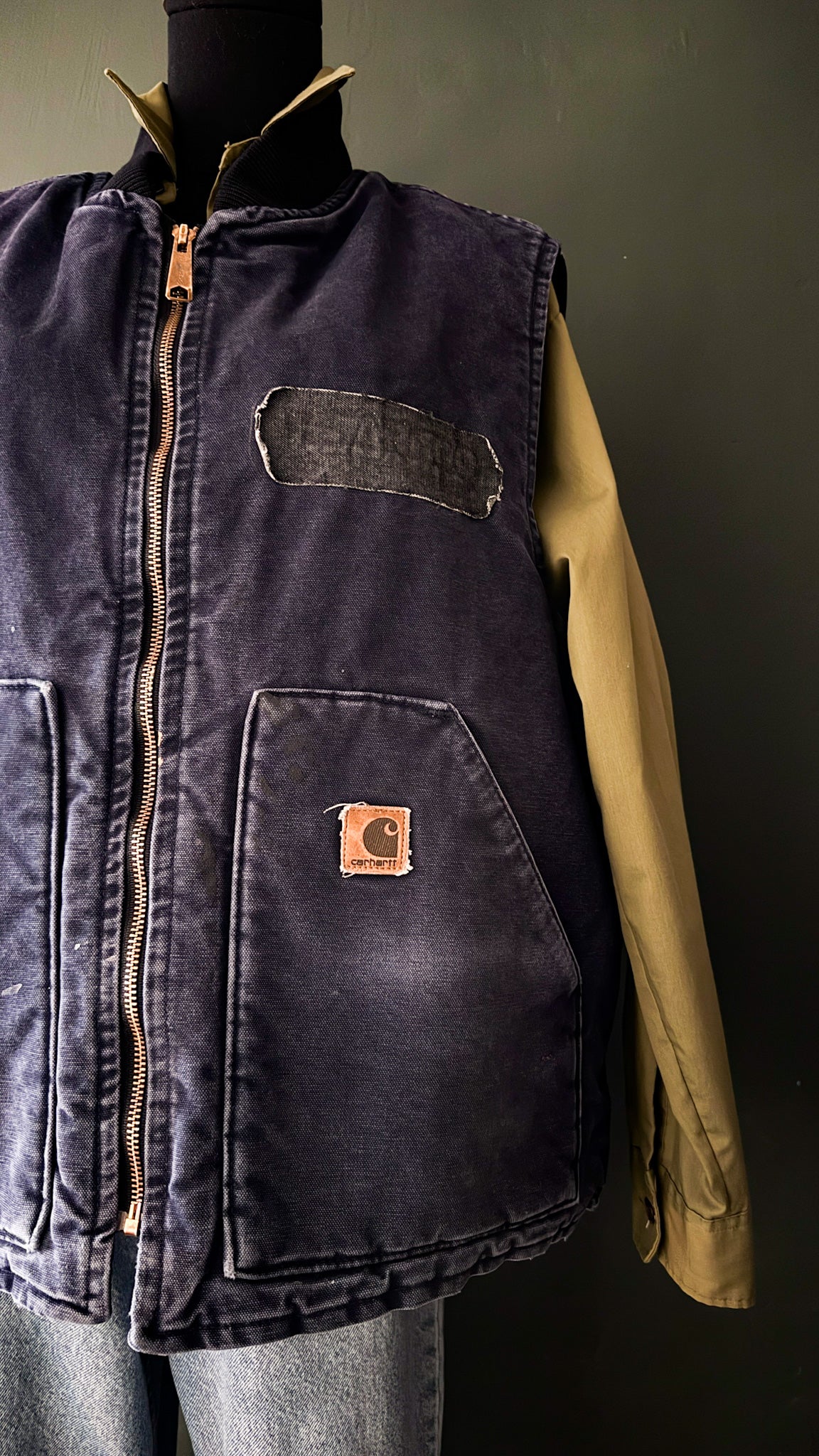 Carhartt Vest Navy Blue | Vintage