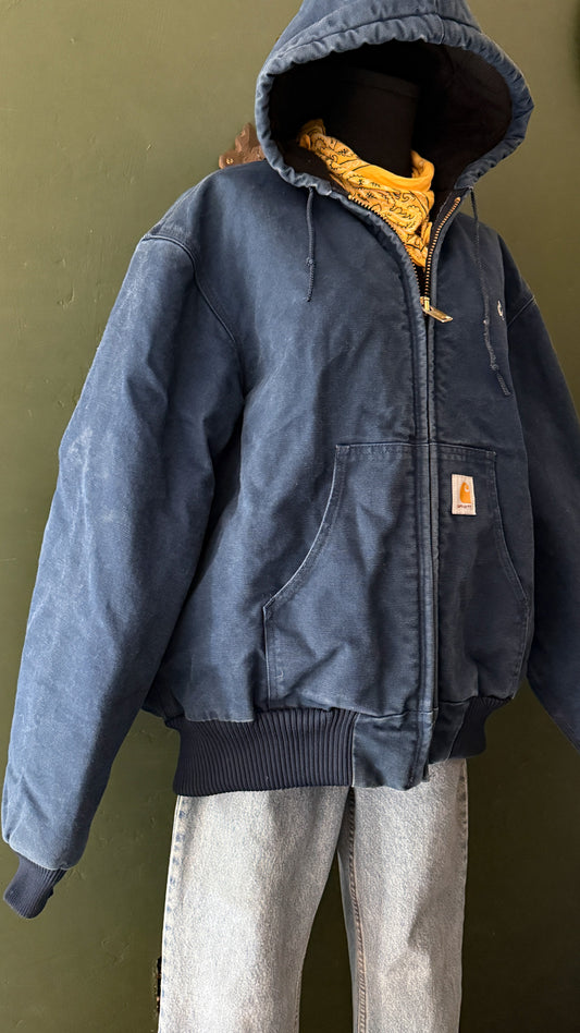 Carhartt Jacket Navy Blue Hooded| Vintage