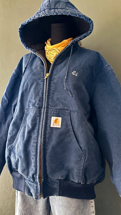 Carhartt Jacket Navy Blue Hooded| Vintage