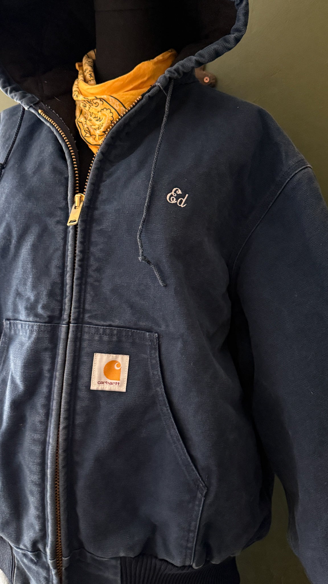 Carhartt Jacket Navy Blue Hooded| Vintage