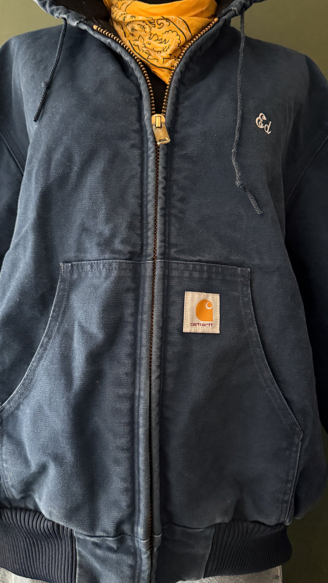 Carhartt Jacket Navy Blue Hooded| Vintage