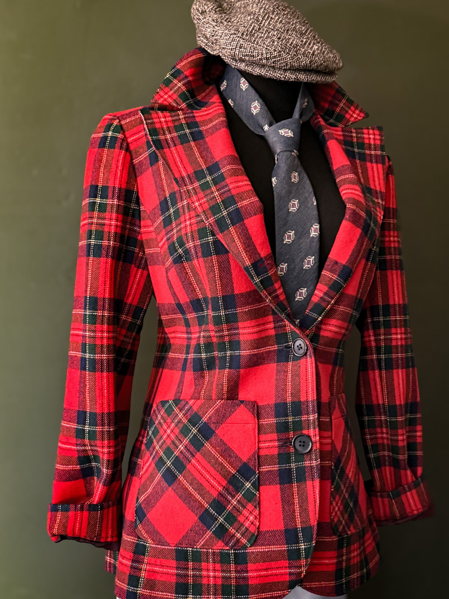 Vintage Pendleton Red Tartan Blazer