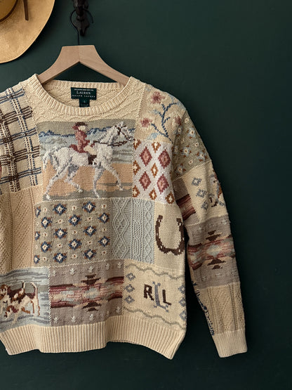 Ralph Lauren Patchwork Sweater | Vintage