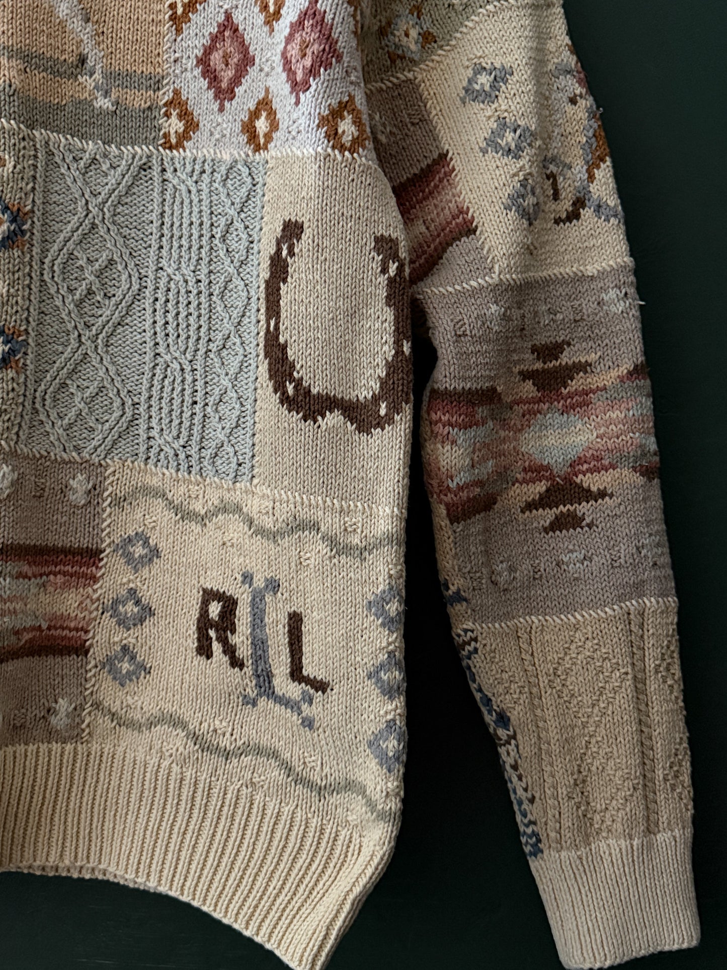 Ralph Lauren Patchwork Sweater | Vintage