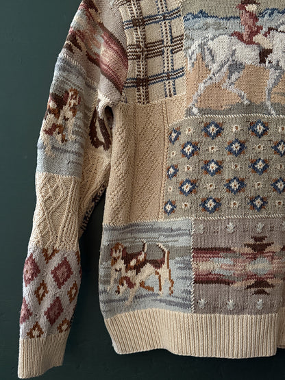 Ralph Lauren Patchwork Sweater | Vintage