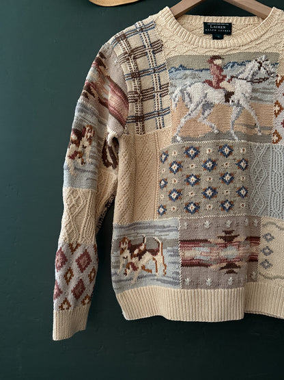 Ralph Lauren Patchwork Sweater | Vintage