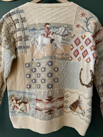 Ralph Lauren Patchwork Sweater | Vintage