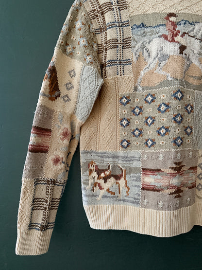 Ralph Lauren Patchwork Sweater | Vintage
