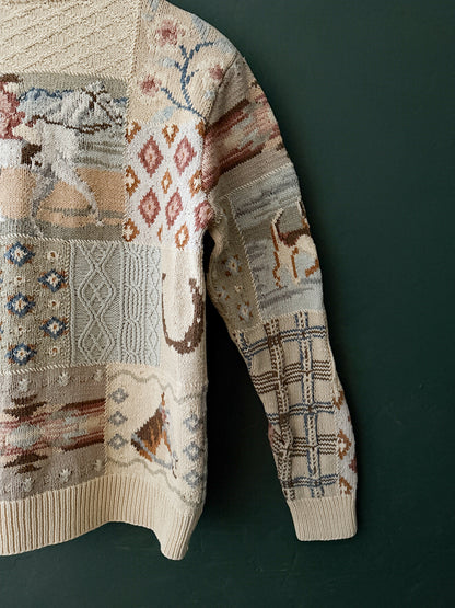 Ralph Lauren Patchwork Sweater | Vintage
