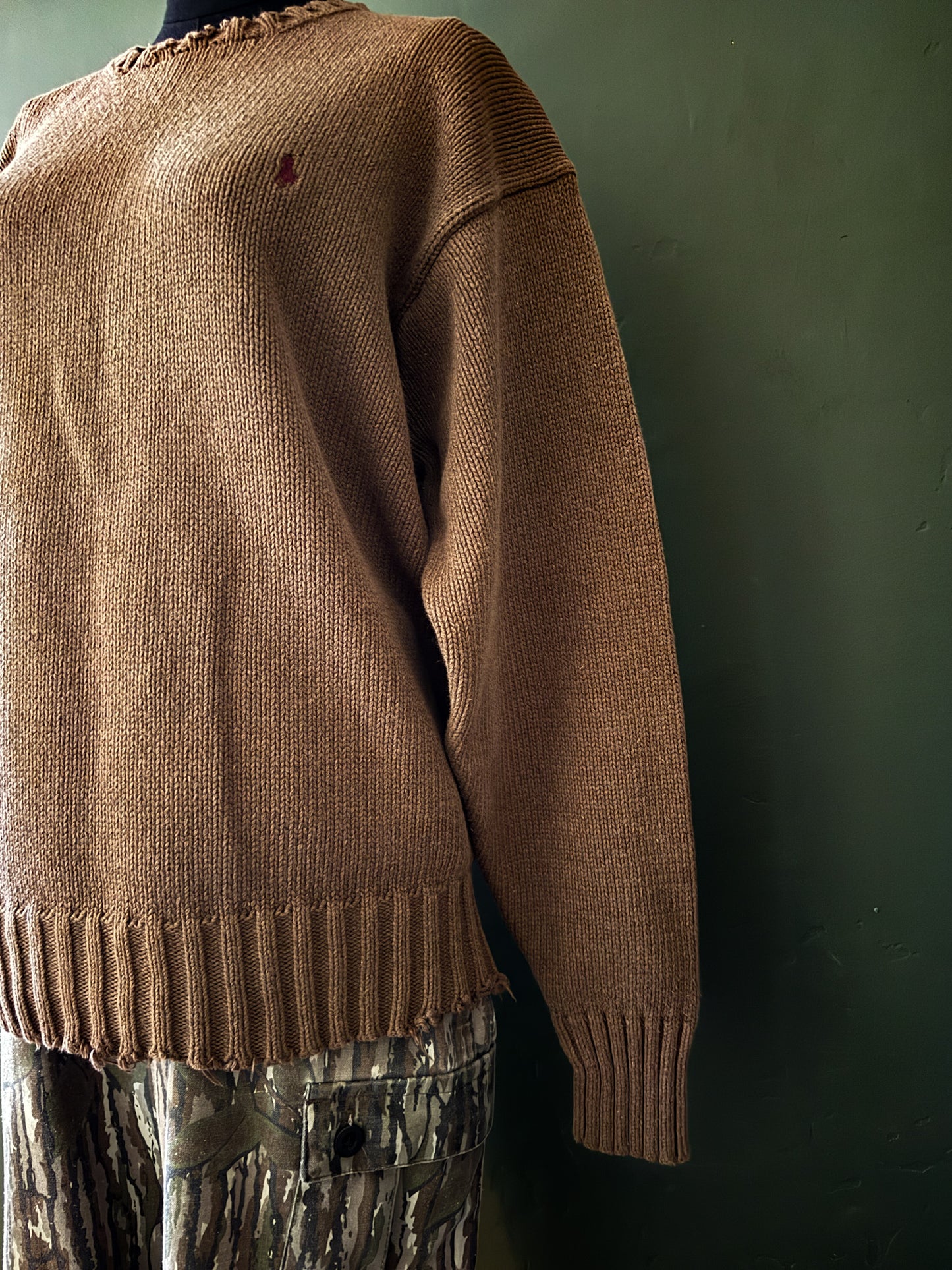 Ralph Lauren Polo Chocolate Brown Knit Sweater | Vintage
