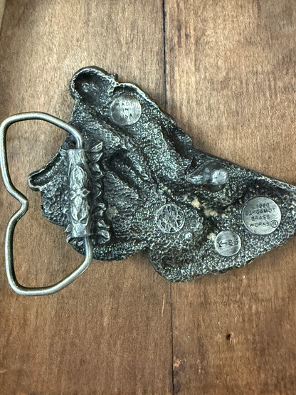 Downhill Skier Belt Buckle | Vintage