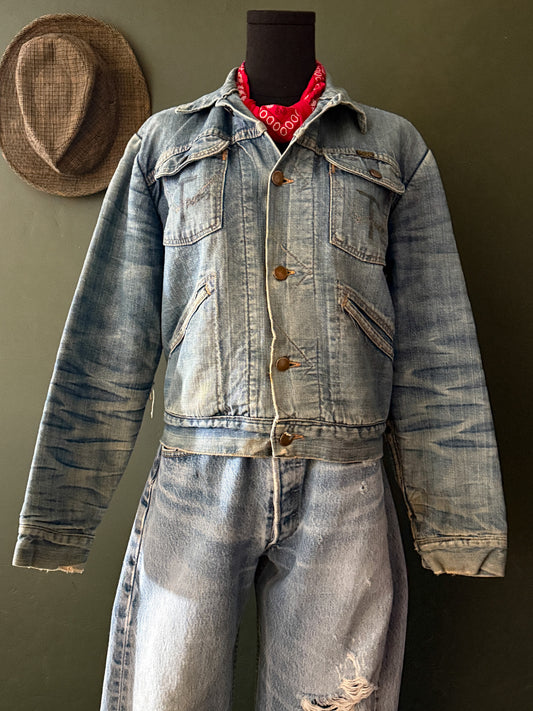 Patched 1950s–60s Wrangler Blanket Lined Jacket | Selvedge Denim