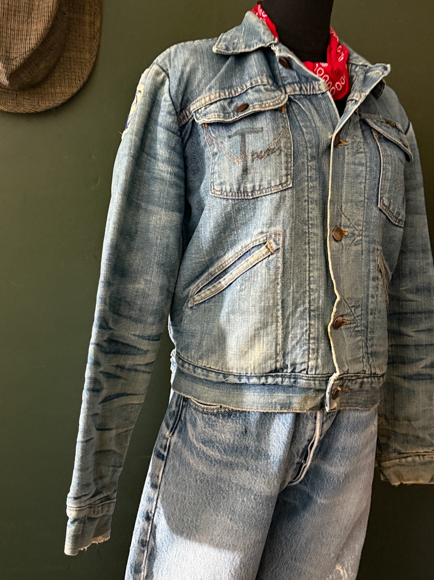 Patched 1950s–60s Wrangler Blanket Lined Jacket | Selvedge Denim
