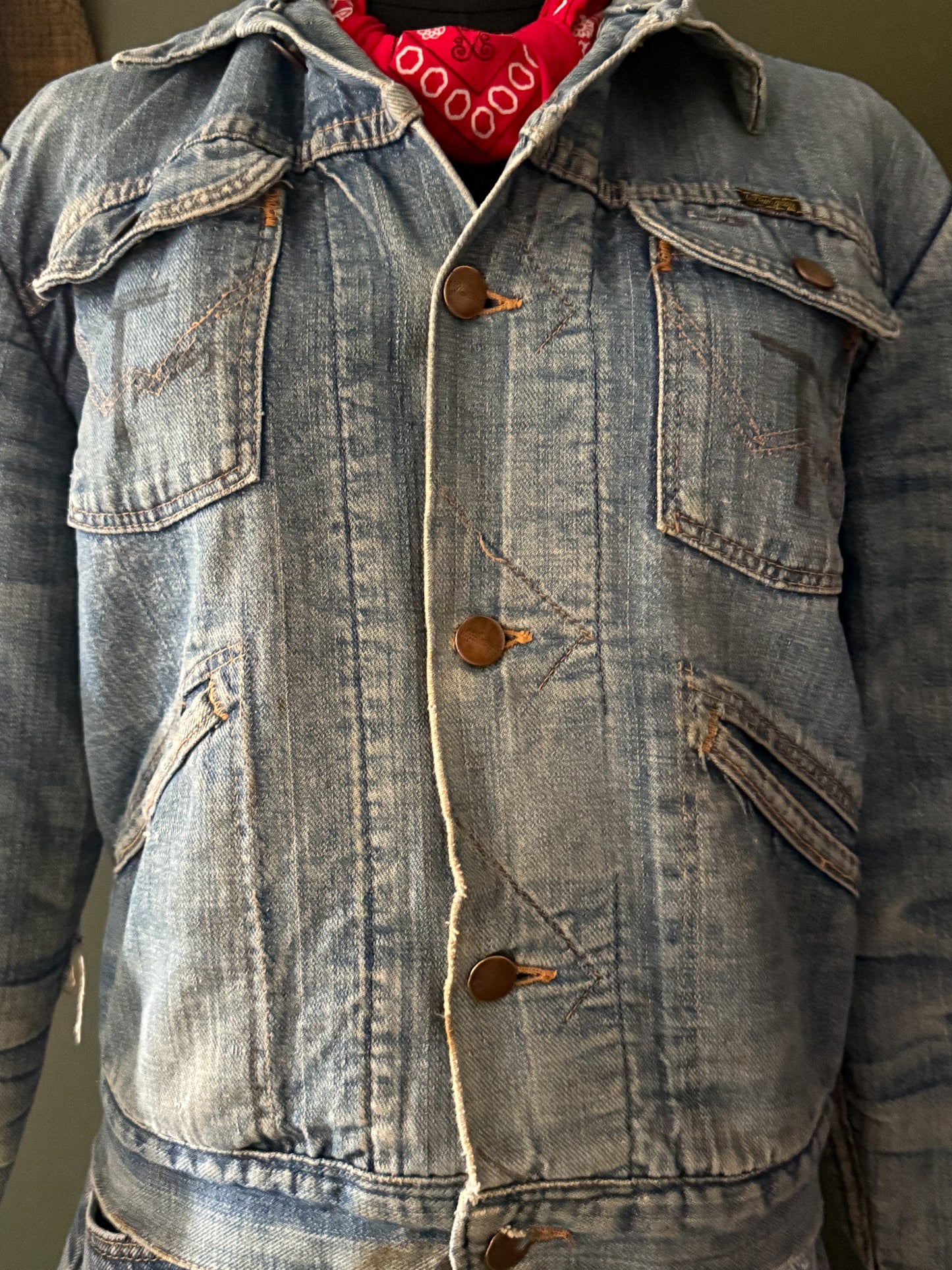 Patched 1950s–60s Wrangler Blanket Lined Jacket | Selvedge Denim