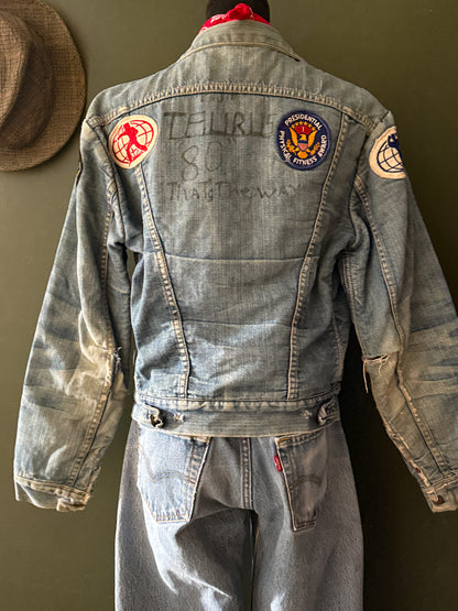 Patched 1950s–60s Wrangler Blanket Lined Jacket | Selvedge Denim