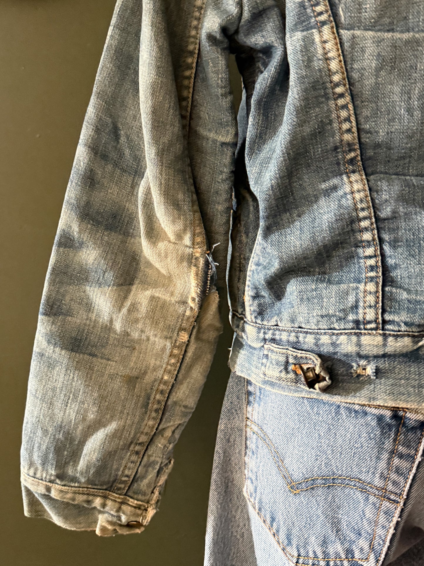 Patched 1950s–60s Wrangler Blanket Lined Jacket | Selvedge Denim