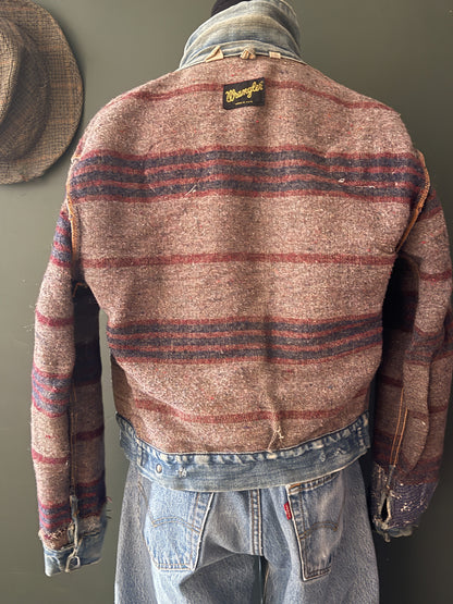 Patched 1950s–60s Wrangler Blanket Lined Jacket | Selvedge Denim
