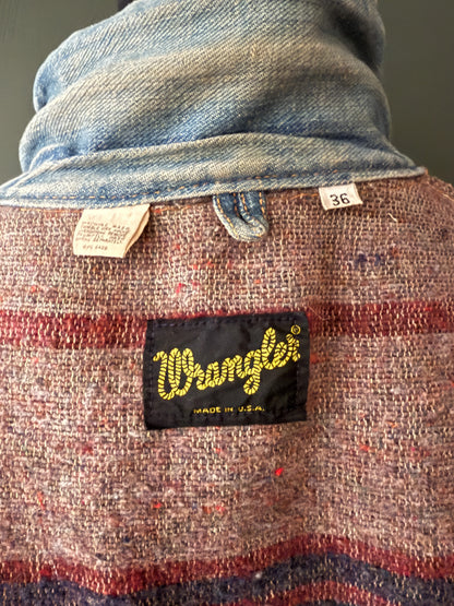 Patched 1950s–60s Wrangler Blanket Lined Jacket | Selvedge Denim