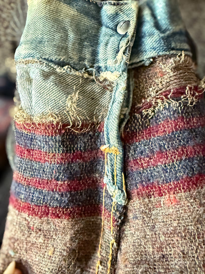 Patched 1950s–60s Wrangler Blanket Lined Jacket | Selvedge Denim
