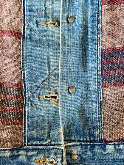 Patched 1950s–60s Wrangler Blanket Lined Jacket | Selvedge Denim
