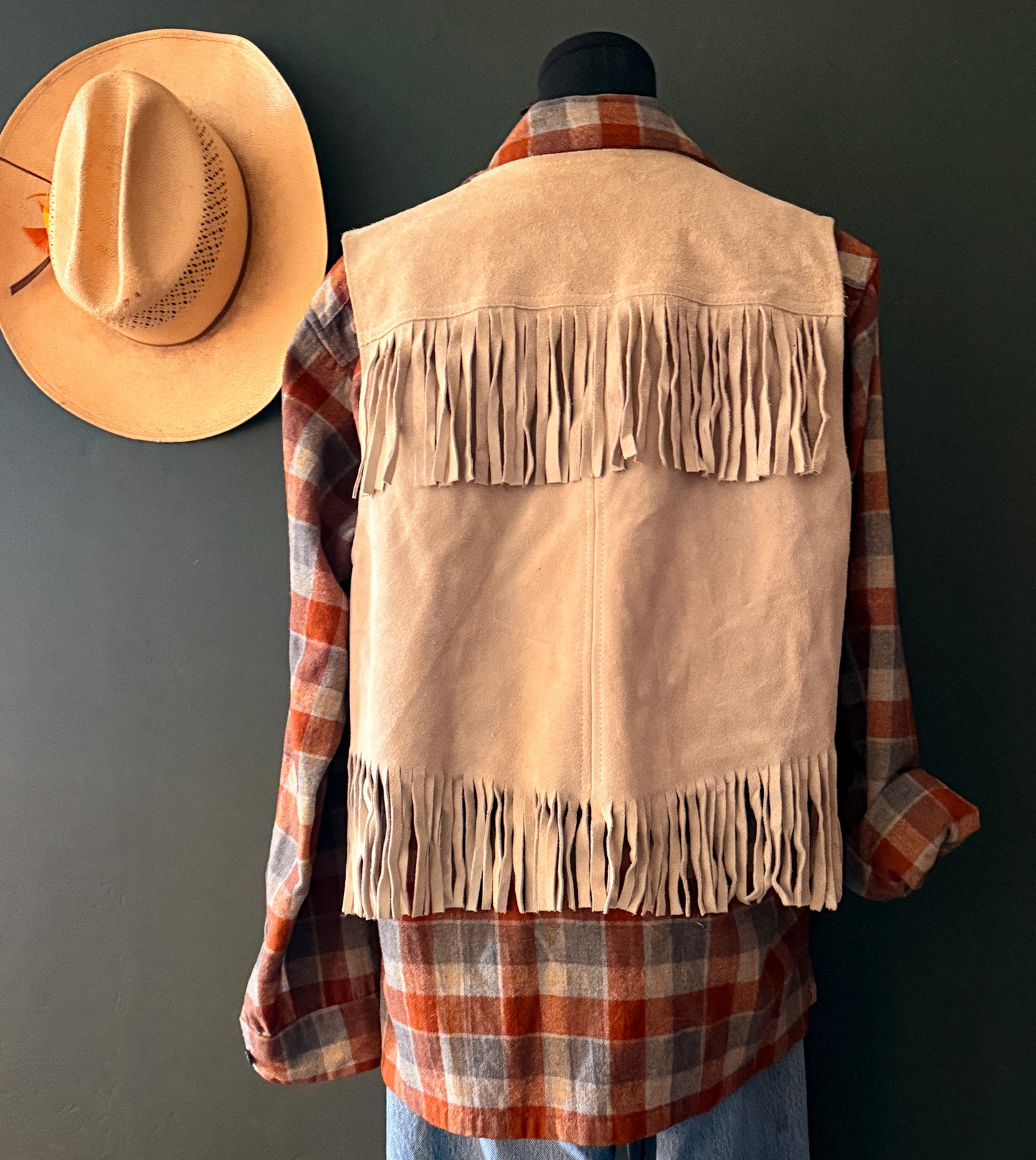 Western Bohemian Fringe Leather Vest