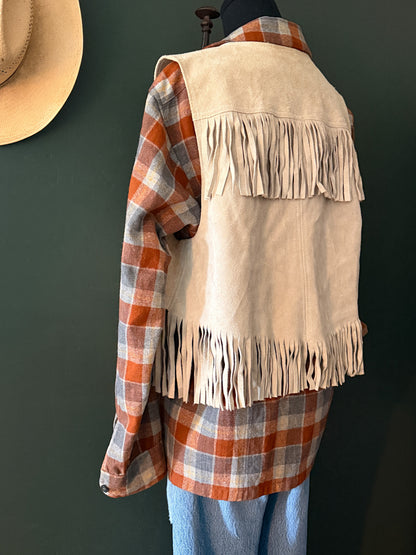 Western Bohemian Fringe Leather Vest